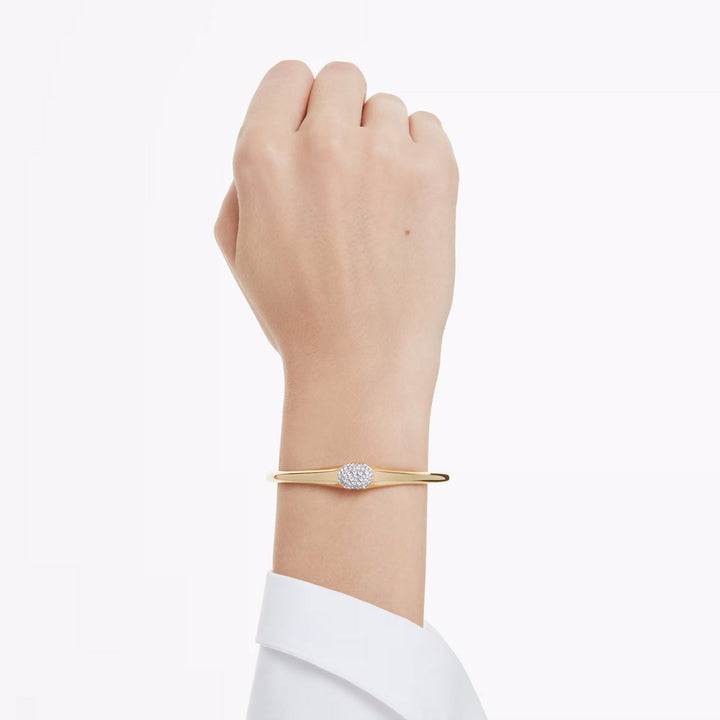 Swarovski Dextera Armreif Rundschliff Weiss Goldlegierungsschicht