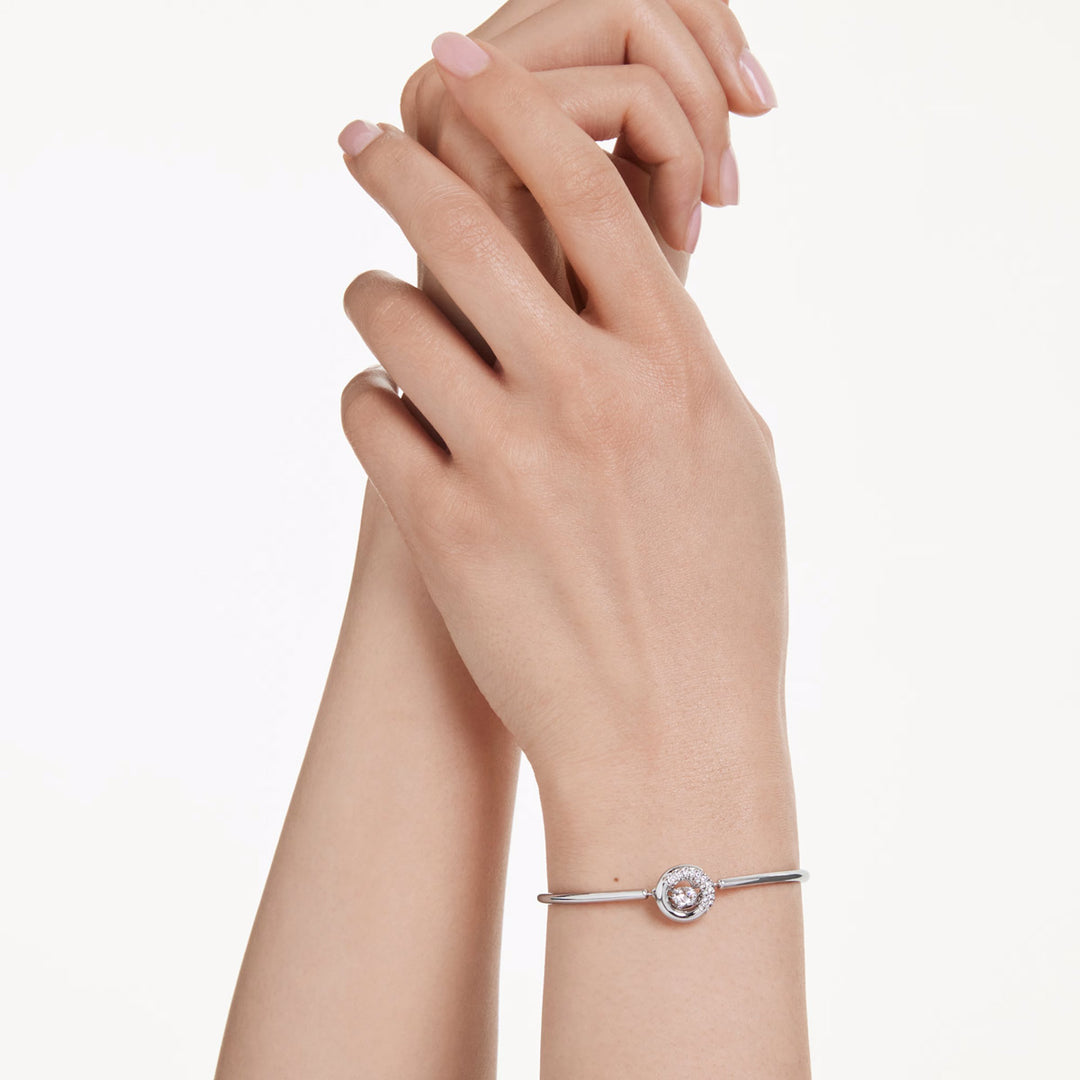 Swarovski Dextera Armreif Rundschliff Weiss Rhodiniert - 5733399