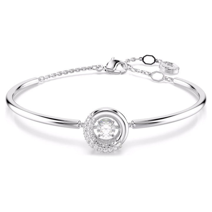 Swarovski Bracciale rigido Dextera Taglio Round Bianco Placcato rodio - 5733399