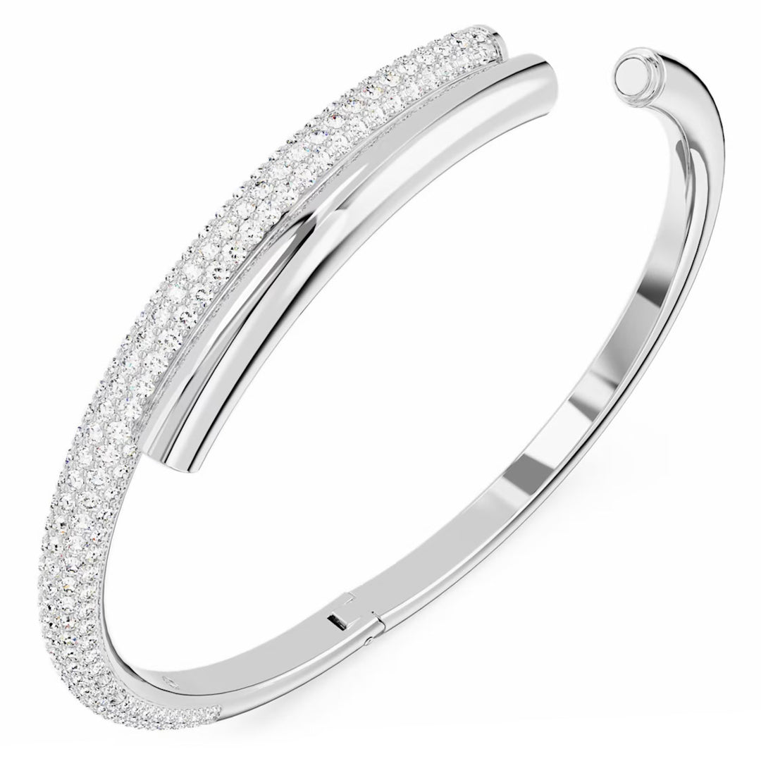 Swarovski Dextera Armreif Magnetischer Verschluss Weiss Rhodiniert