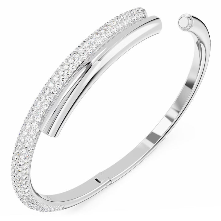 Swarovski Dextera Armreif Magnetischer Verschluss Weiss Rhodiniert