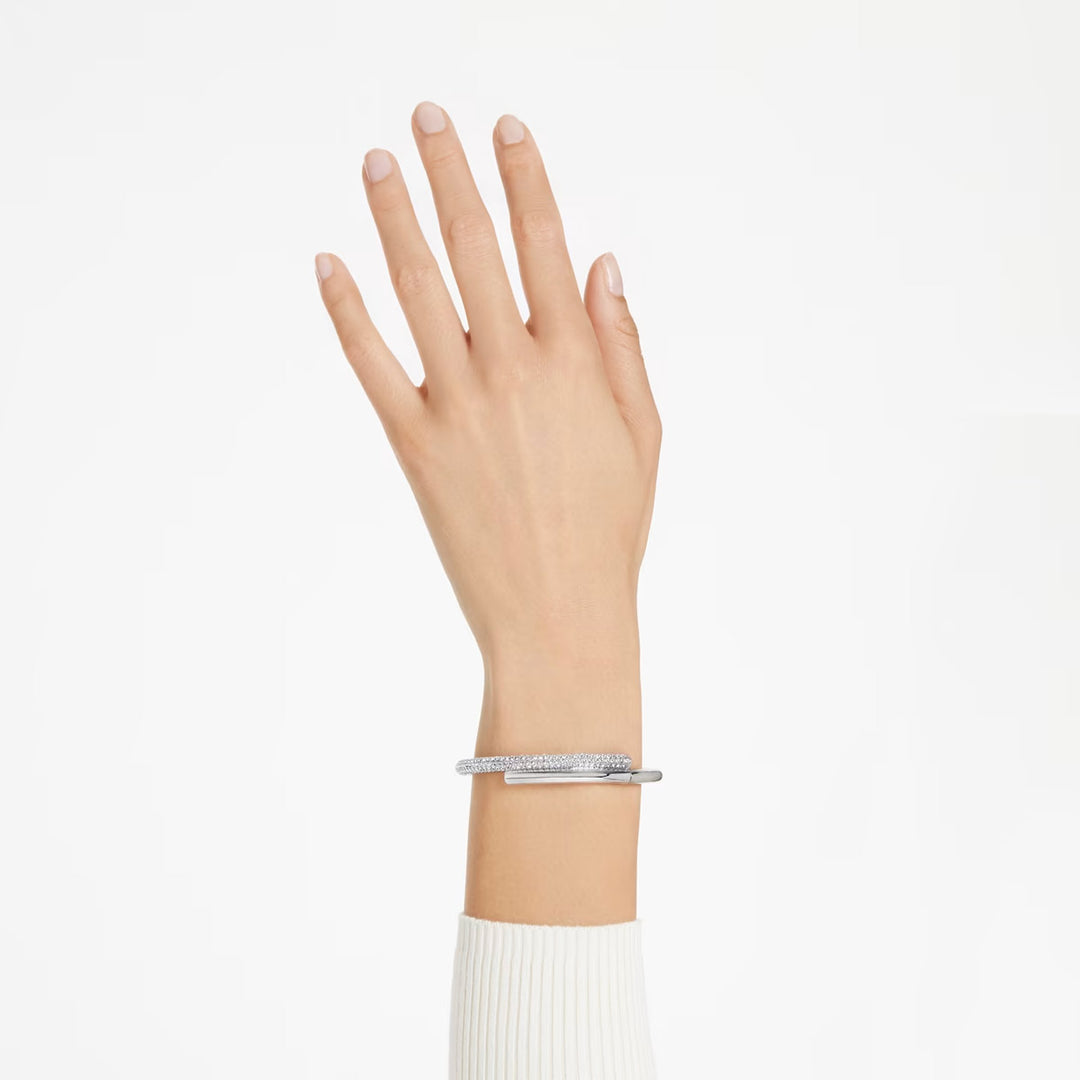 Swarovski Dextera Armreif Magnetischer Verschluss Weiss Rhodiniert