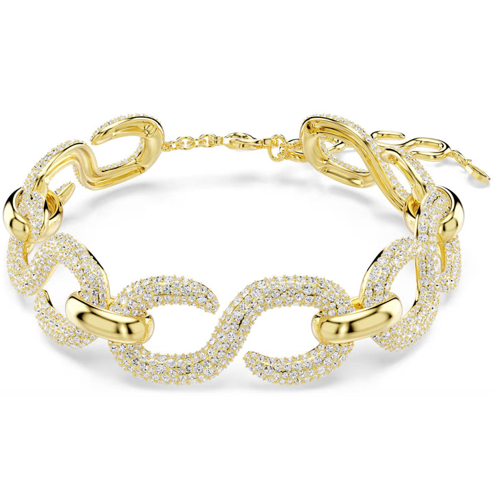 Swarovski Ras-de-cou Dextera Taille ronde Blanc Placage de ton or - 5741788