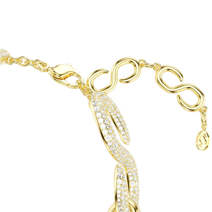 Swarovski Dextera Halsband Rundschliff Weiss Goldlegierungsschicht - 5741788