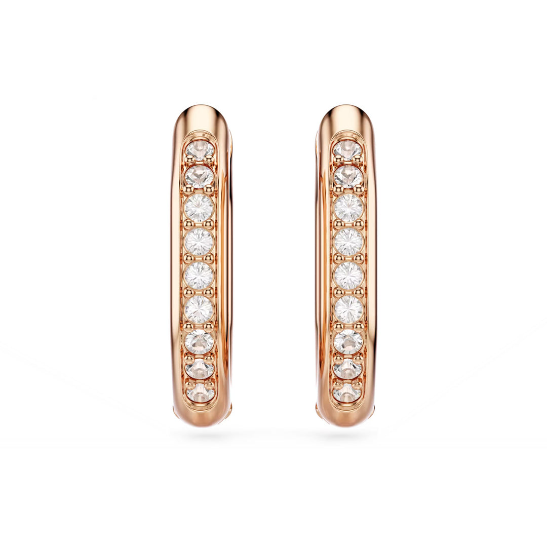 Swarovski Dextera Kreolen Achteckform Rundschliff Klein Weiss Roségold Legierungsschicht - 5743798