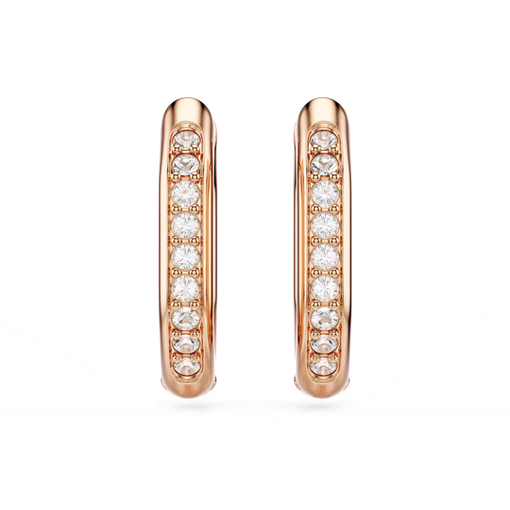 Swarovski Dextera Kreolen Achteckform Rundschliff Klein Weiss Roségold Legierungsschicht - 5743798