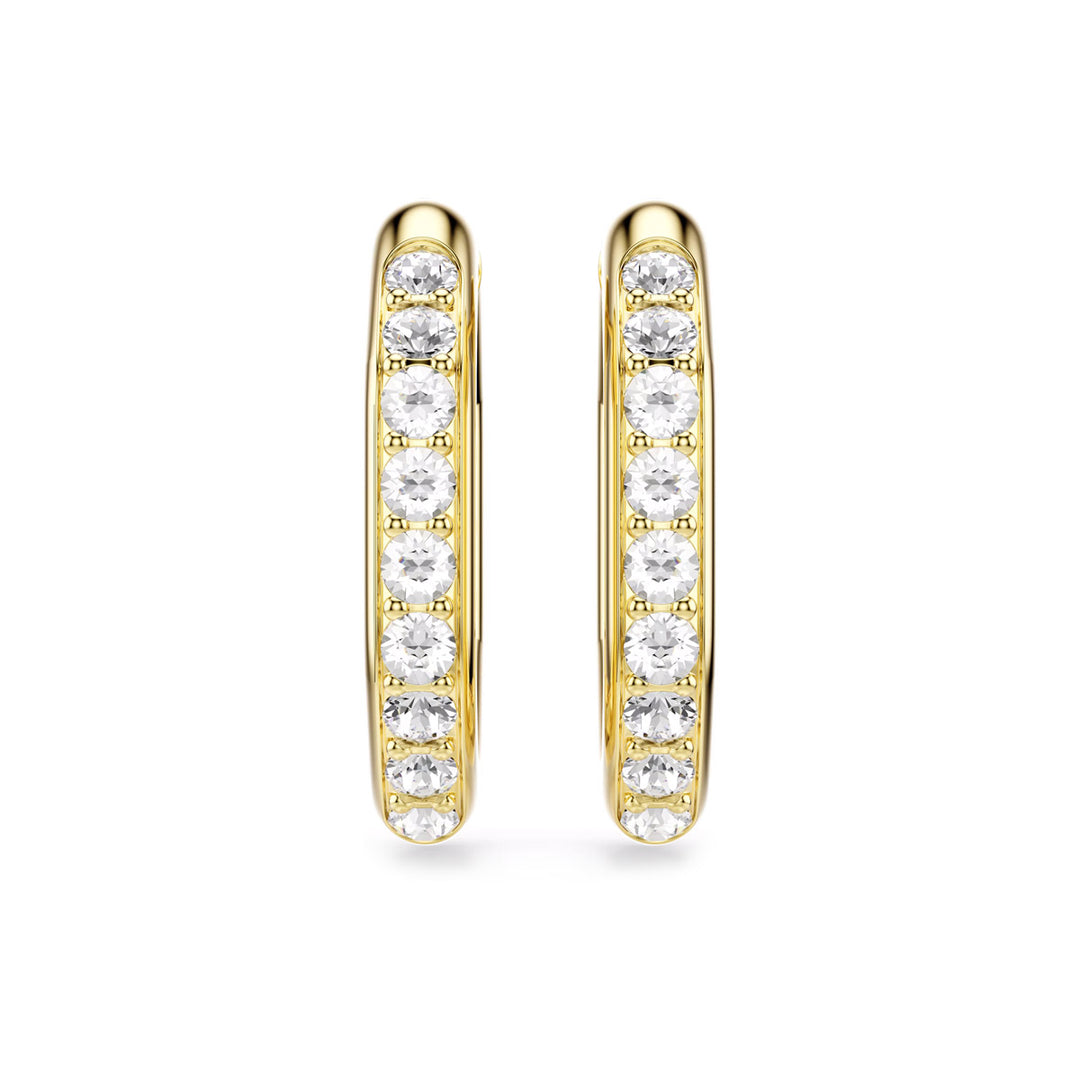 Swarovski Dextera Kreolen Achteckform Rundschliff Weiss Goldlegierungsschicht - 5724584