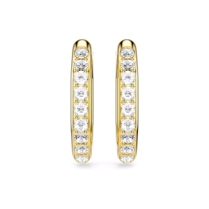 Swarovski Dextera Kreolen Achteckform Rundschliff Weiss Goldlegierungsschicht - 5724584