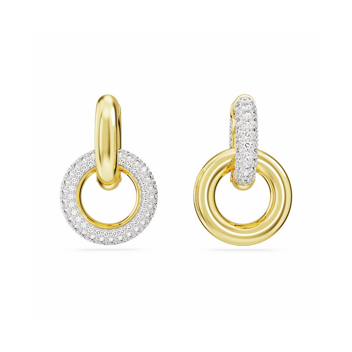 Swarovski Dextera Kreolen Asymmetrisches Design Verschlungener Reif Weiss Goldlegierungsschicht - 5668818