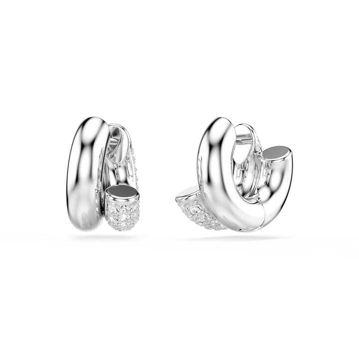 Swarovski Dextera Kreolen Rundschliff Mini Weiss Rhodiniert - 5738197