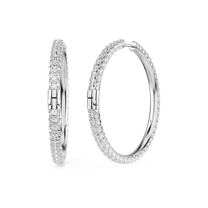 Swarovski Dextera Kreolen Rundschliff Weiss Rhodiniert - 5754156