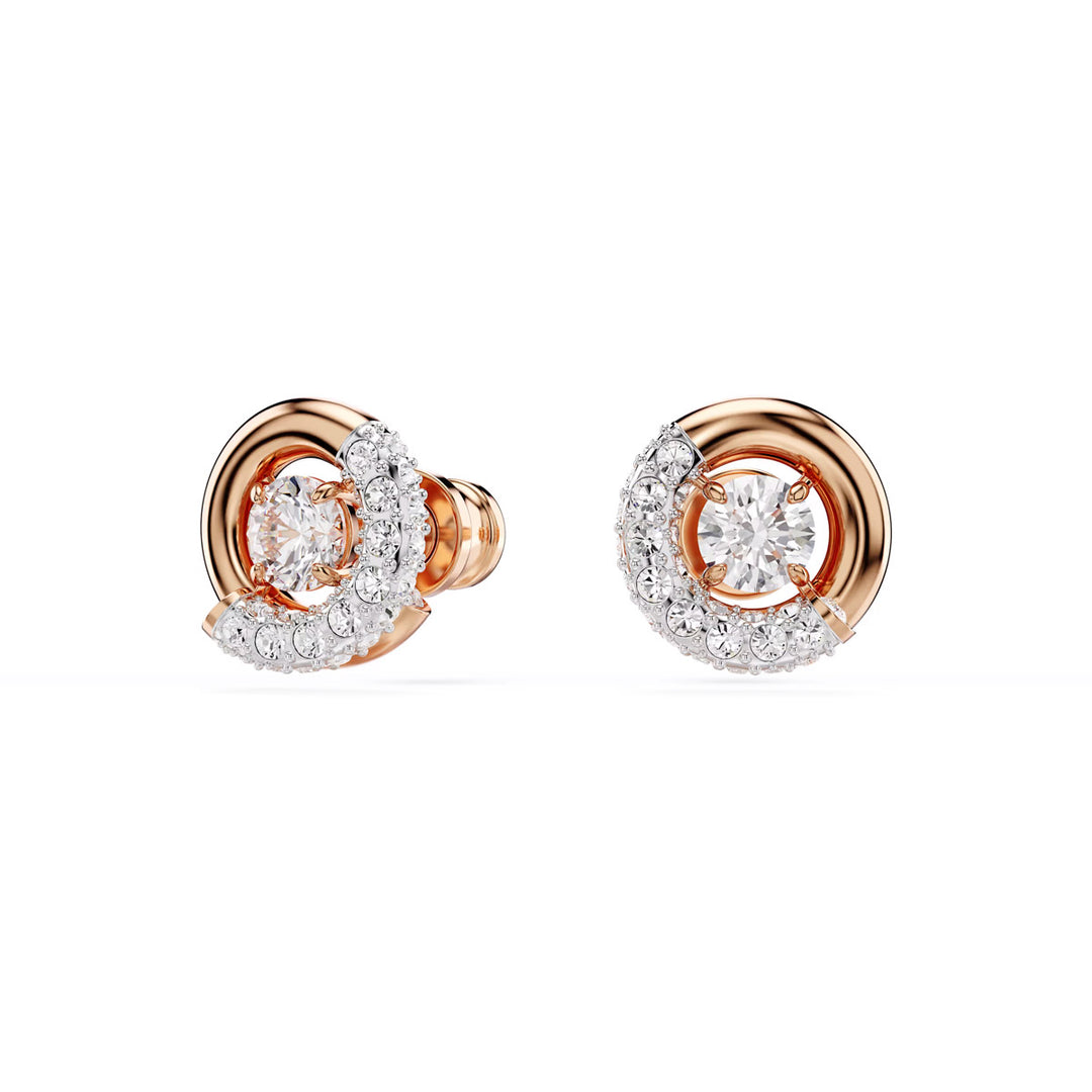 Swarovski Dextera Ohrstecker Rundschliff Weiss Roségold Legierungsschicht - 5692258