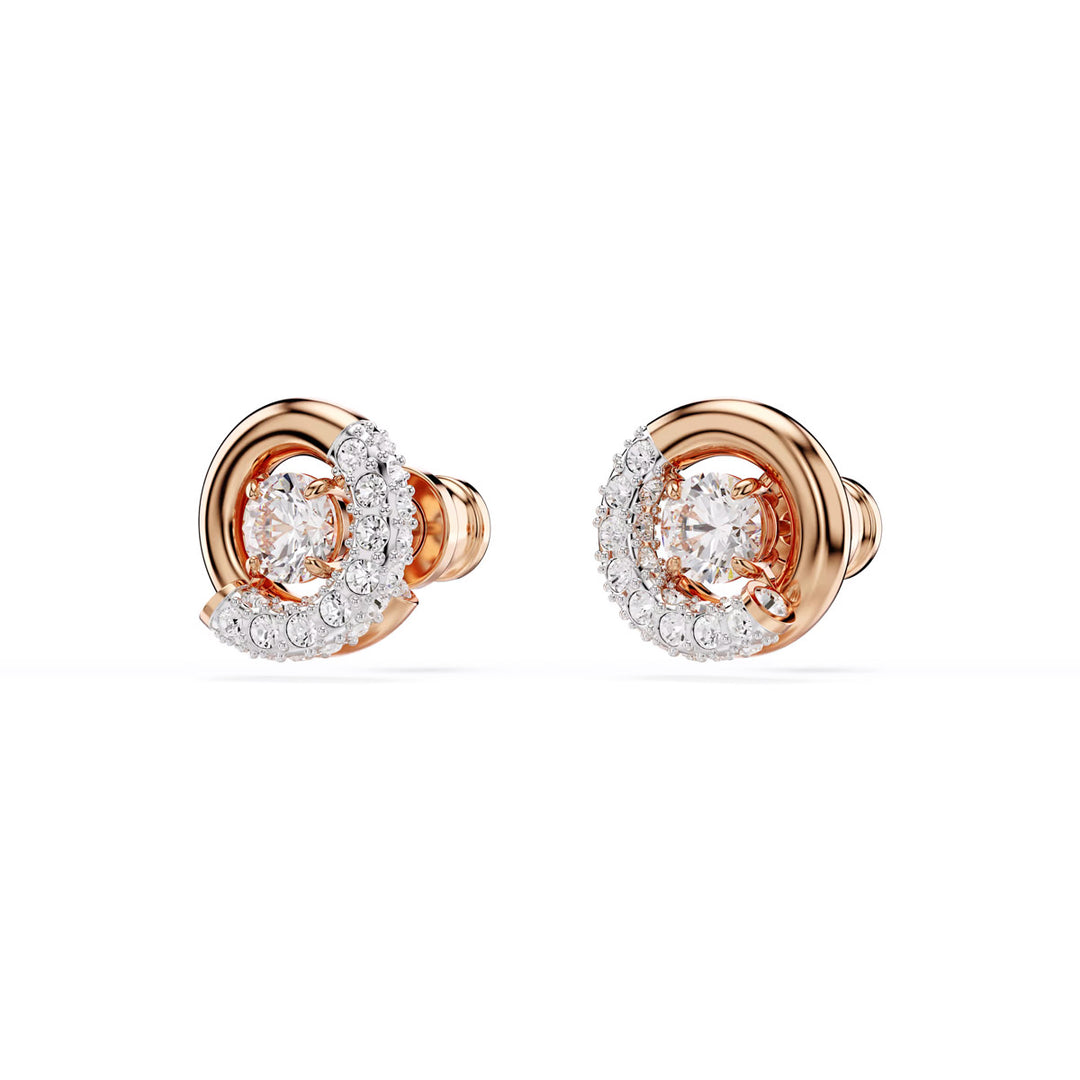 Swarovski Dextera Ohrstecker Rundschliff Weiss Roségold Legierungsschicht - 5692258