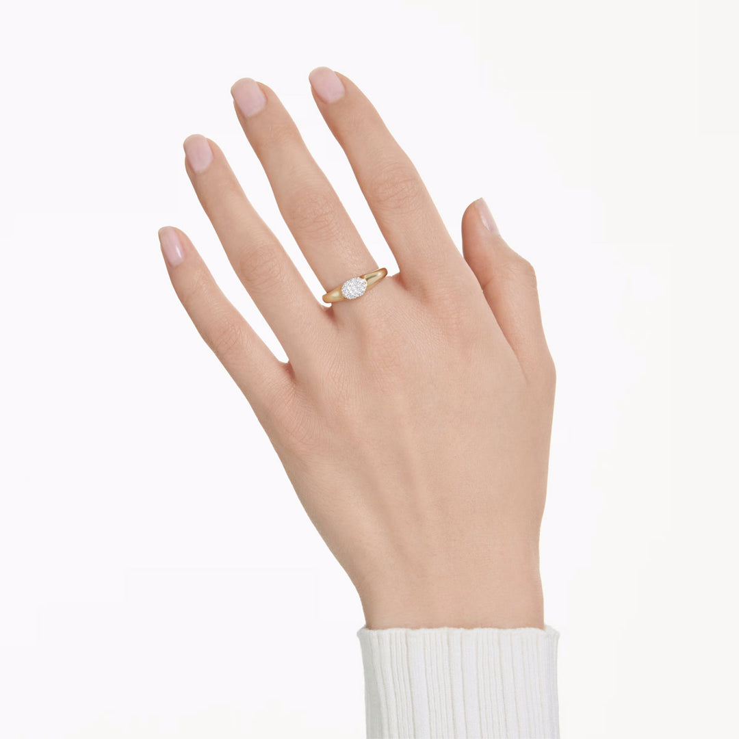Swarovski Dextera Ring Verschiedene Schliffe Weiss Goldlegierungsschicht
