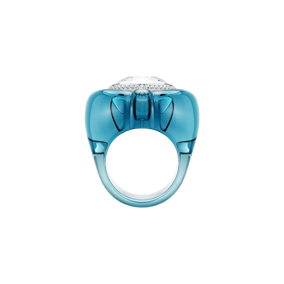 Swarovski Dulcis Cocktail Ring Herzschliff Pavé Herz Blau