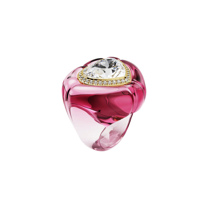 Swarovski Dulcis Cocktail Ring Herzschliff Pavé Herz Rosa
