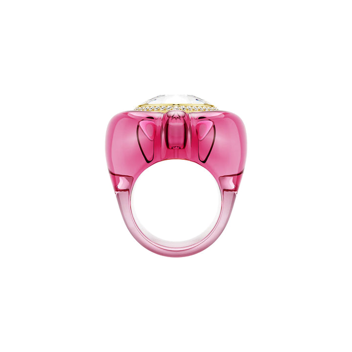 Swarovski Dulcis Cocktail Ring Herzschliff Pavé Herz Rosa