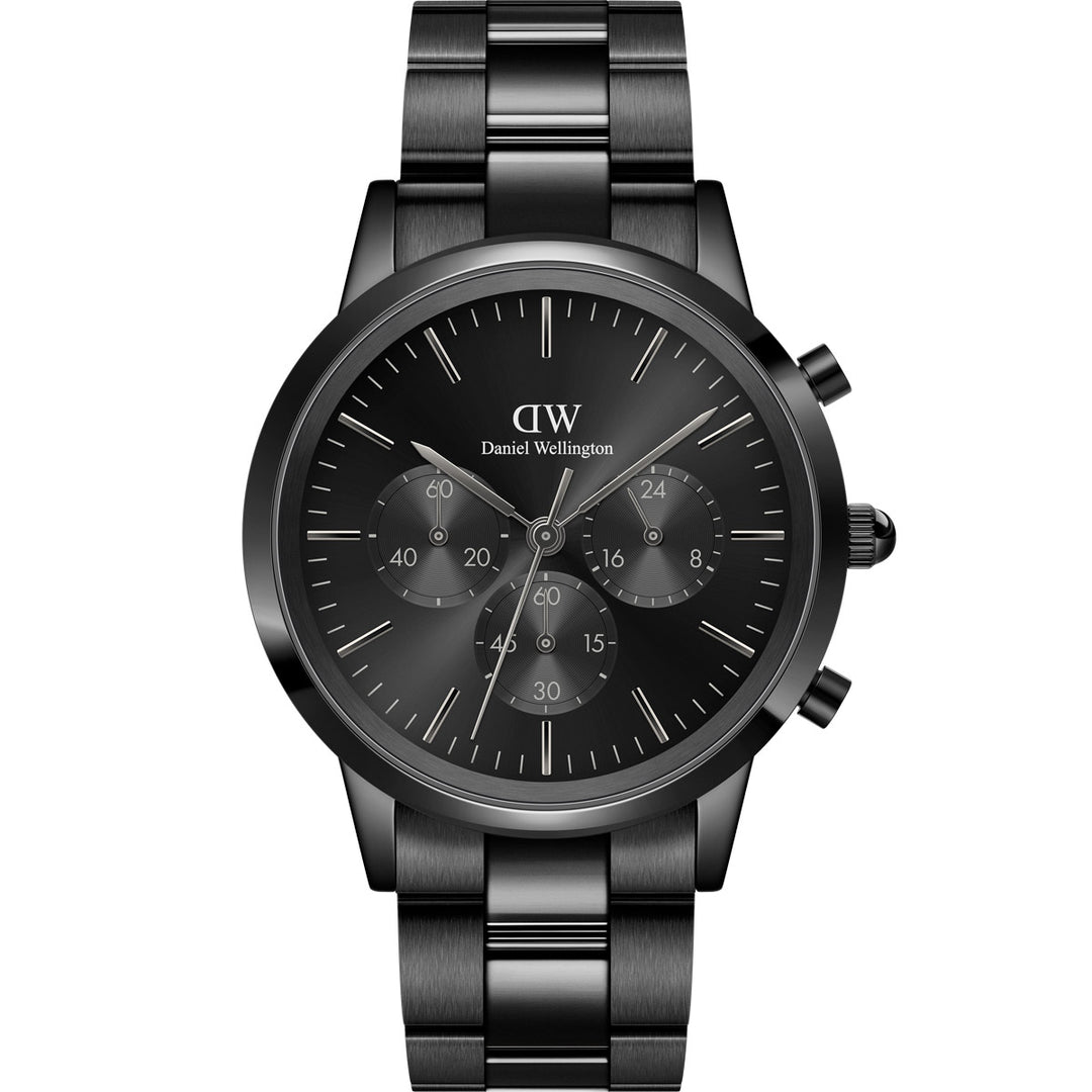 Daniel Wellington Iconic Chronograph Link Black Sunray - DW00100642