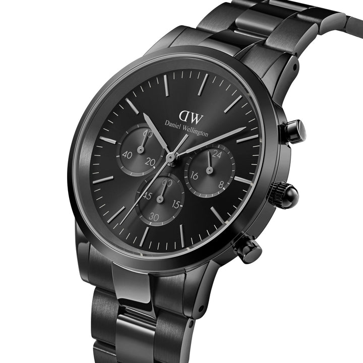 Daniel Wellington Iconic Chronograph Link Black Sunray - DW00100642