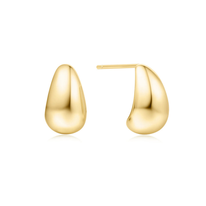 Ania Haie Gold Small Dome Hoop Stud Earrings - E062-05G