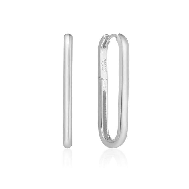 Ania Haie Créoles Oversize Tube en Argent - E062-07H