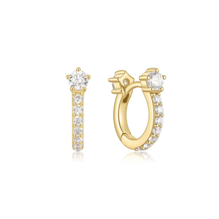 Ania Haie Gold Sparkling Pavé Huggie Ohrringe - E066-04G