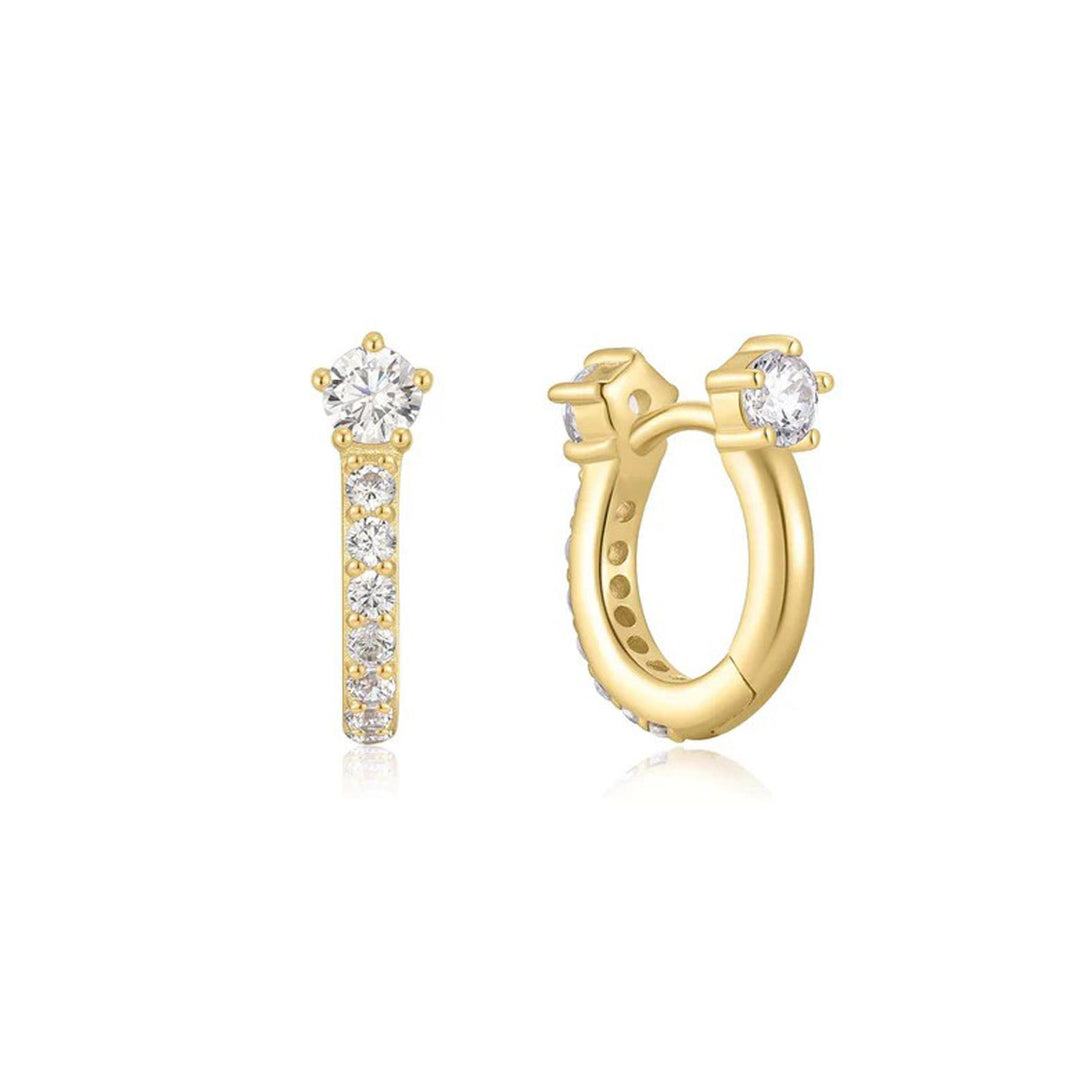 Ania Haie Gold Sparkling Pavé Huggie Ohrringe - E066-04G