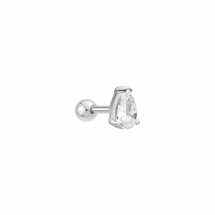 Ania Haie Silver Pear Barbell Single Ohrstecker - E070-01H