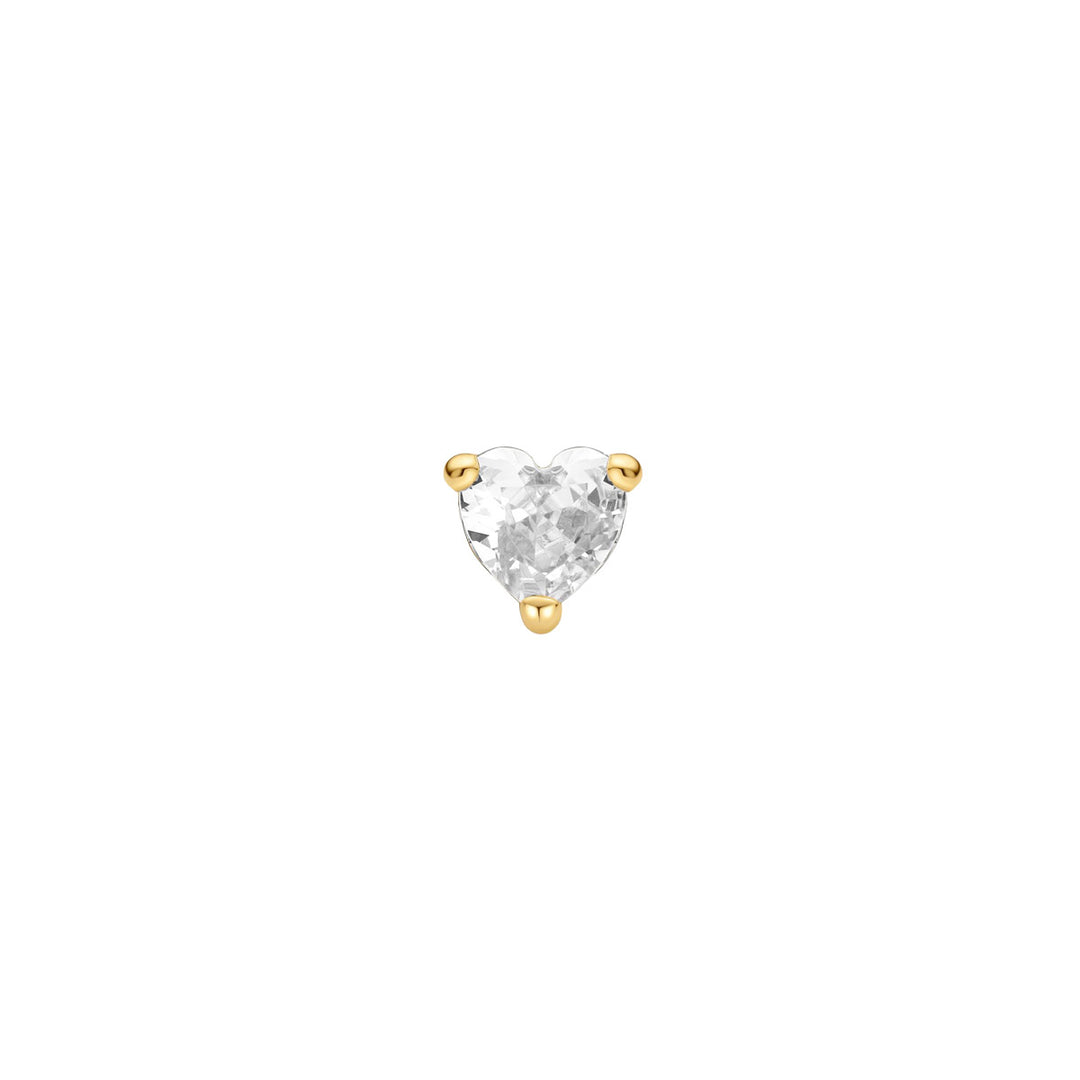 Ania Haie Gold Heart Barbell Einzel Ohrstecker - E070-02G