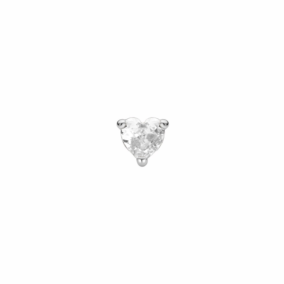 Ania Haie Silver Heart Barbell Einzel Ohrstecker - E070-02H