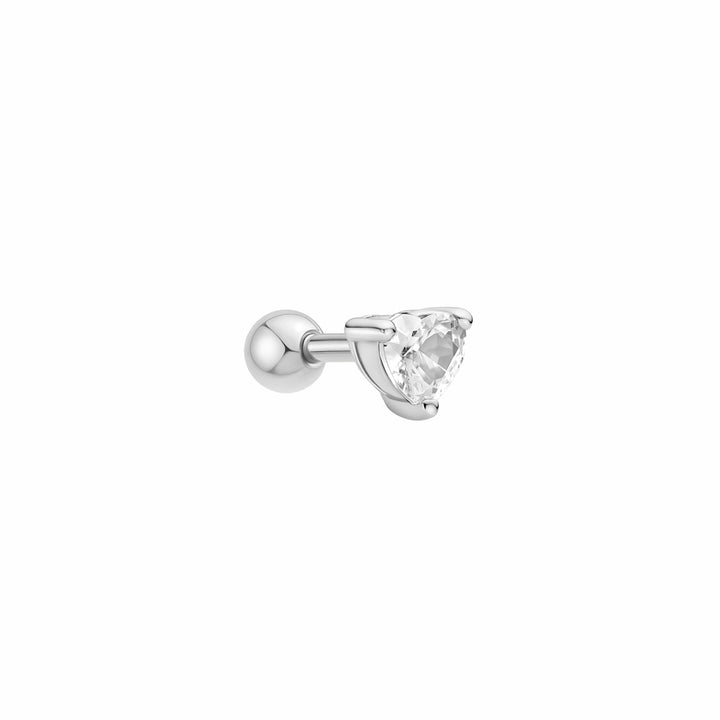 Ania Haie Silver Heart Barbell Einzel Ohrstecker - E070-02H