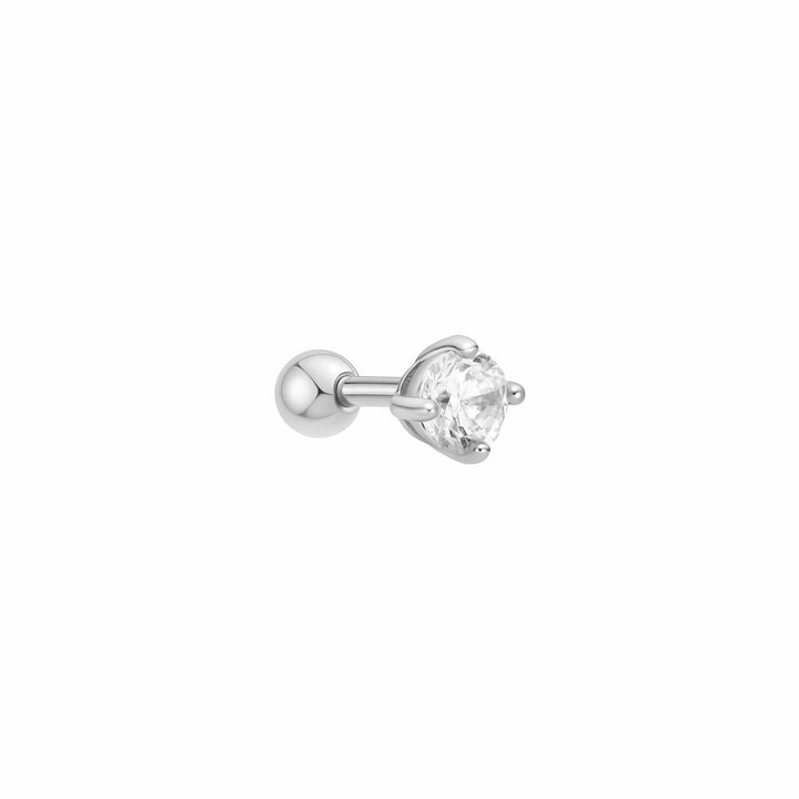 Ania Haie Silver Sparkle Round Barbell Einzel Ohrstecker - E070-03H