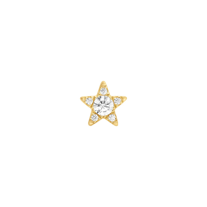 Ania Haie Gold Five point Star Barbell Einzel Ohrstecker - E070-11G
