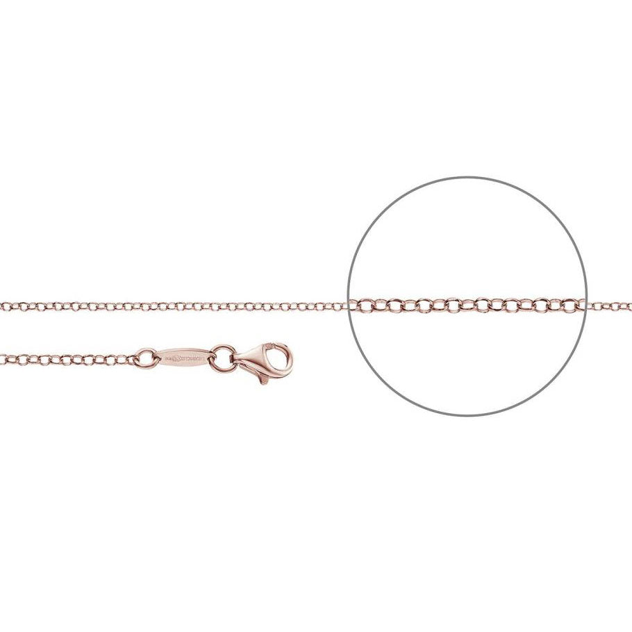 Der Kettenmacher Erbskette Rosé Gold Diamantiert