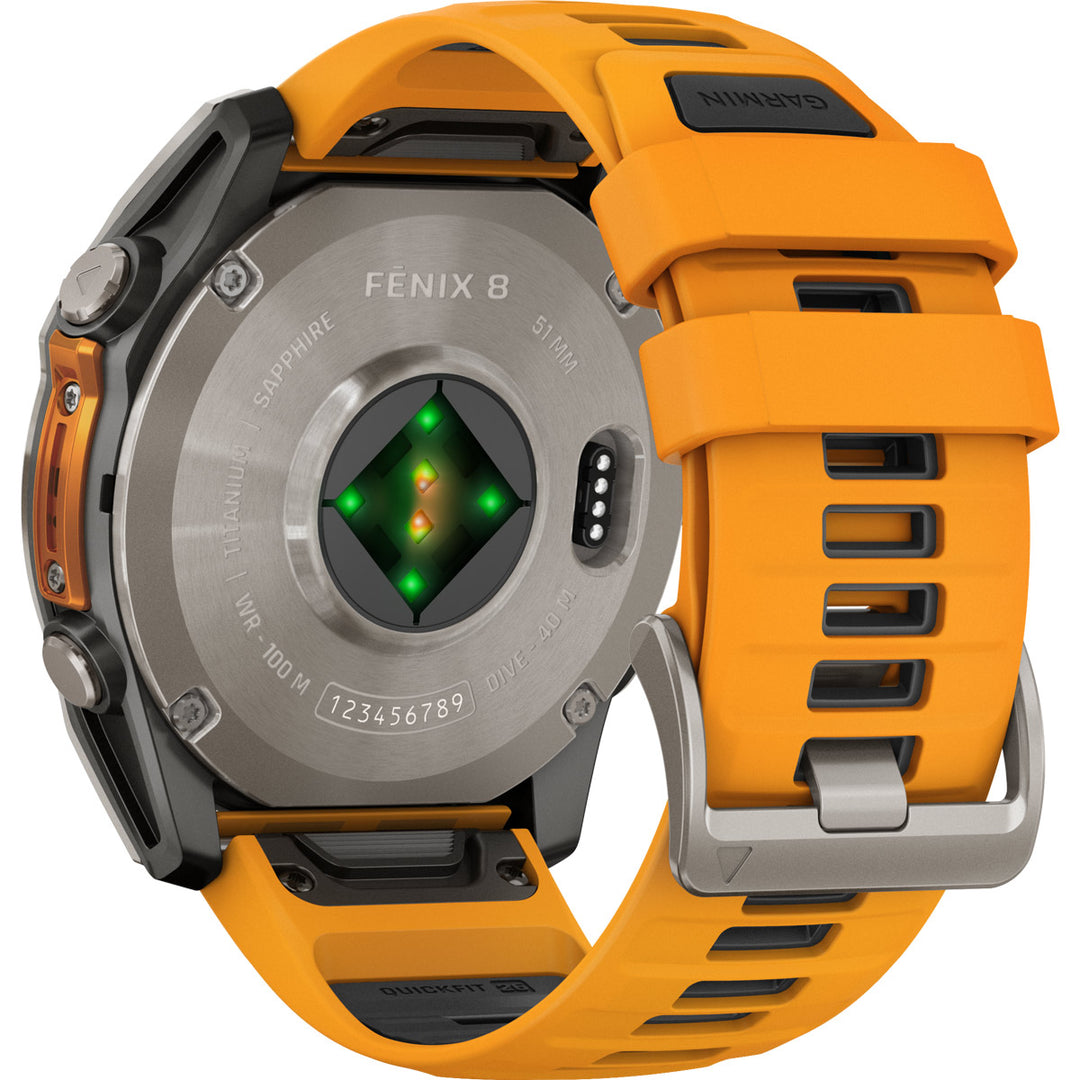 Garmin Fenix 8 Amoled Sapphire Titanium Orange Spark (51 mm) - 010-02905-11