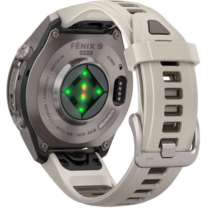 Garmin Fenix 9 Pro inReach Amoled Titanium Fog Gray (43 mm) - 010-04335-81