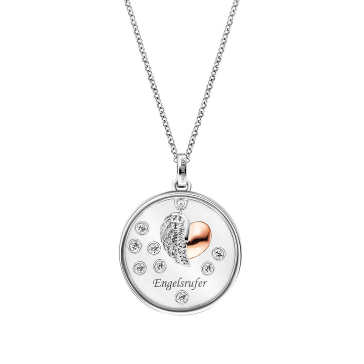 Engelsrufer Necklace Glass Lens Heart Wing - ERN-LENS-LILHW-BIR