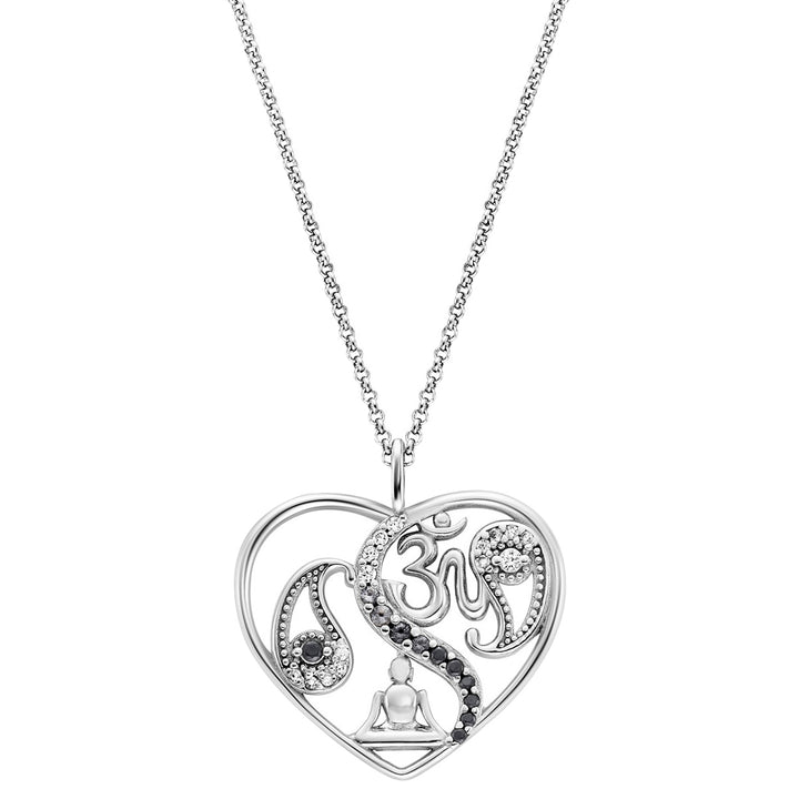 Engelsrufer Yin Yang Herz Halskette mit Anhänger - ERN-YIYAHEART-26-Z