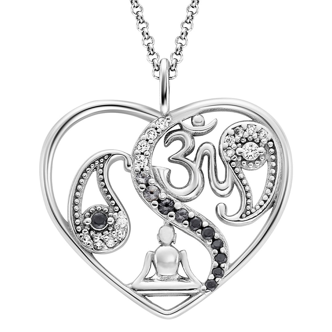 Engelsrufer Yin Yang Herz Halskette mit Anhänger - ERN-YIYAHEART-26-Z