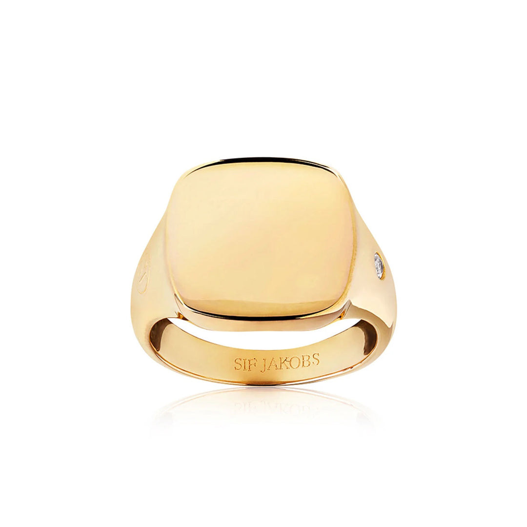 Sif Jakobs Follina Pianura Quadrato Piccolo Ring - SJ-R1071-CZ-YG
