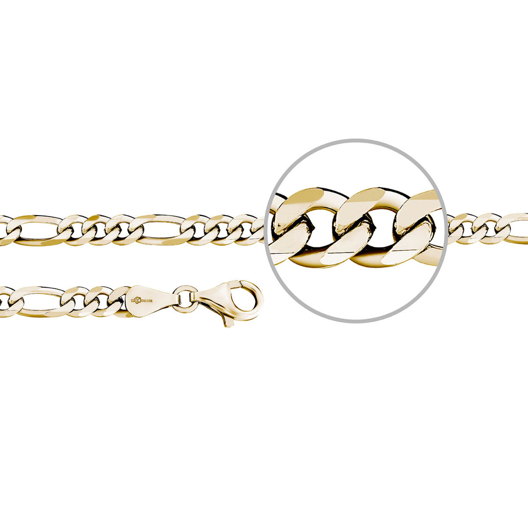 Der Kettenmacher Figaroarmband Gold Diamantiert