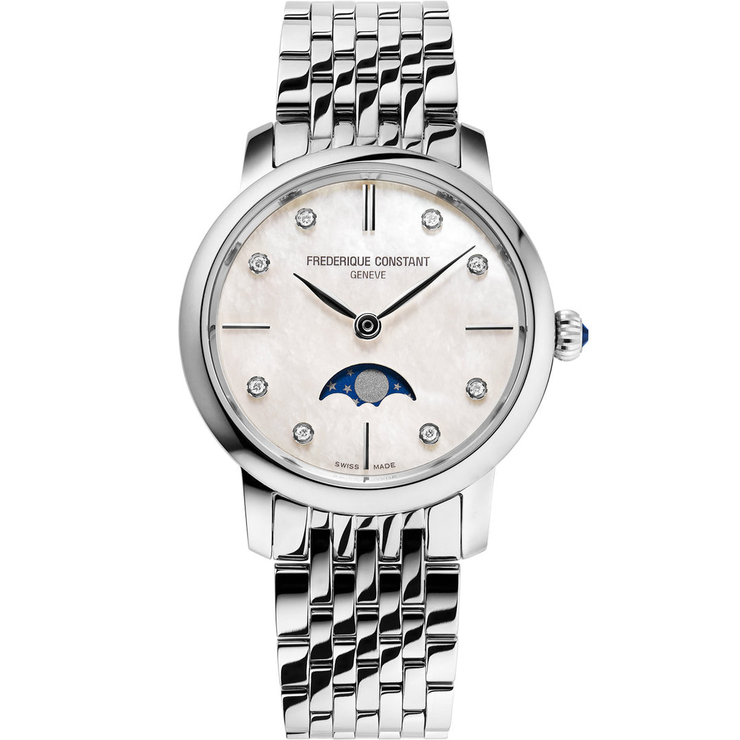 Frederique Constant Slimline Ladies Moonphase - FC-206MPWD1S6B