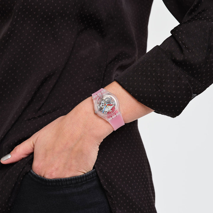 Swatch Clearly Red Striped - GE292