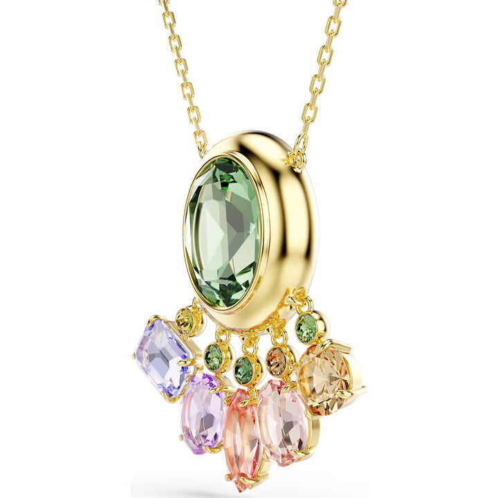 Swarovski Gema Halskette Verschiedene Schliffe Schwingende Kristalle Mehrfarbig Goldlegierungsschicht - 5741587