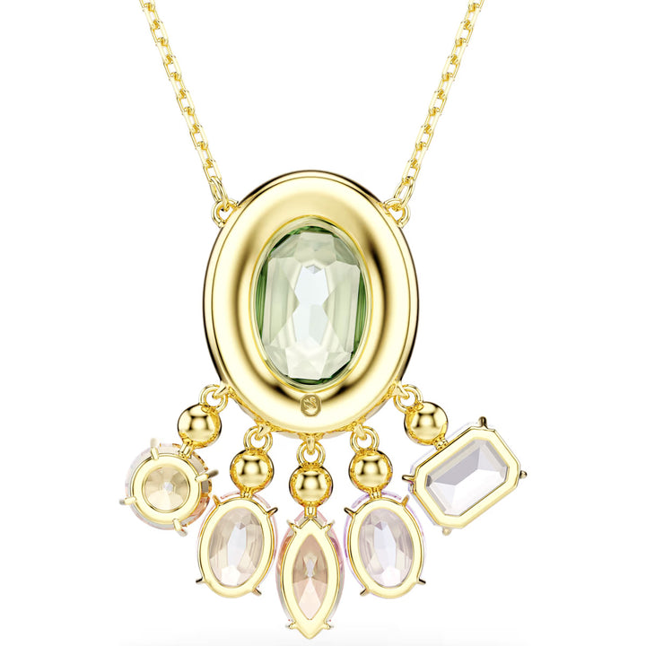 Swarovski Gema Halskette Verschiedene Schliffe Schwingende Kristalle Mehrfarbig Goldlegierungsschicht - 5741587