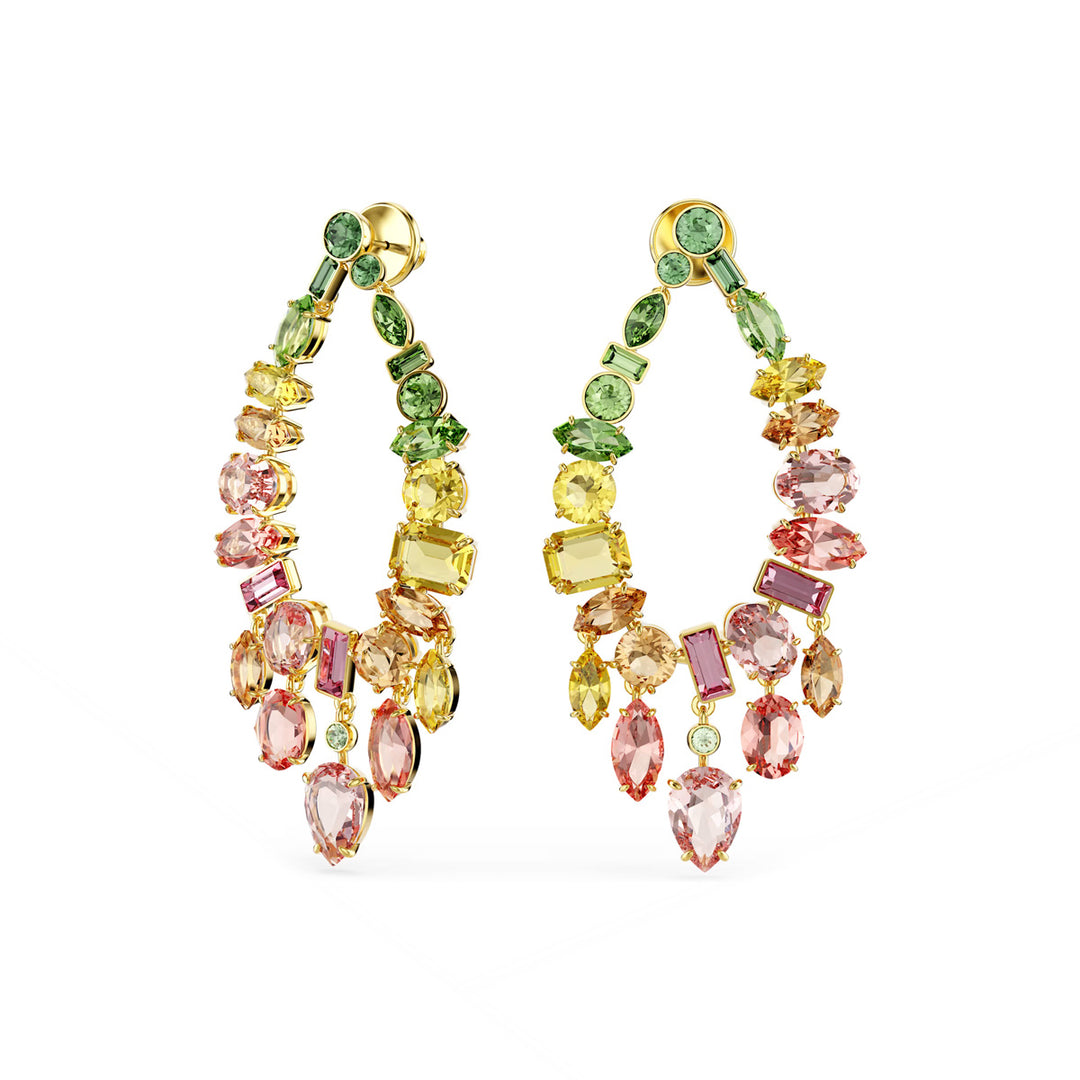Swarovski Gema Drop Ohrhänger Verschiedene Schliffe Chandelier Mehrfarbig Goldlegierungsschicht - 5737445
