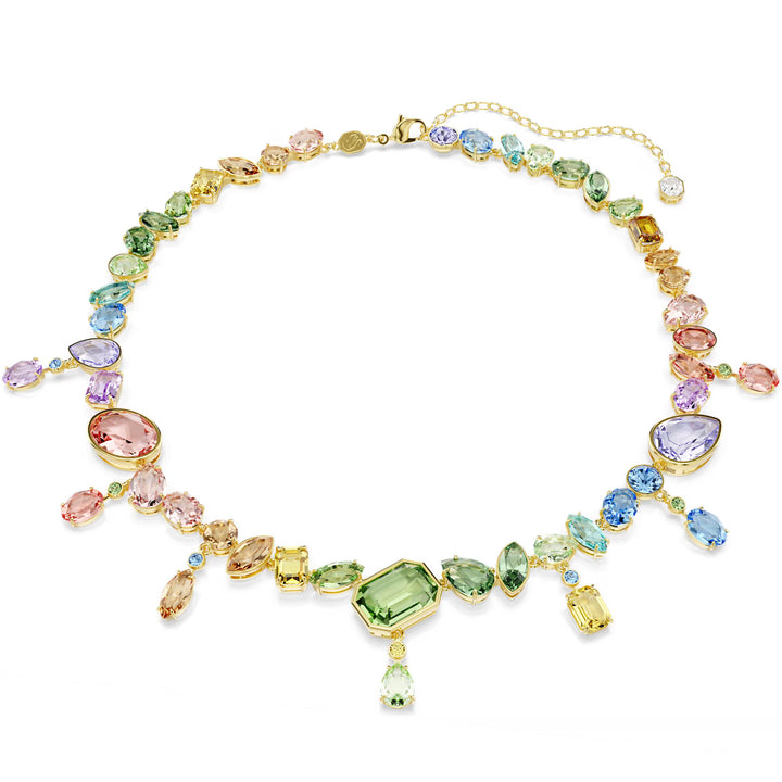 Swarovski Gema Halskette Verschiedene Schliffe Schwingende Kristalle Mehrfarbig Goldlegierungsschicht - 5737443