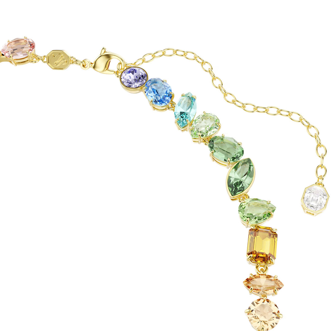 Swarovski Gema Halskette Verschiedene Schliffe Schwingende Kristalle Mehrfarbig Goldlegierungsschicht - 5737443