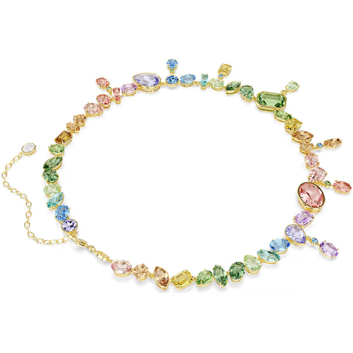 Swarovski Gema Halskette Verschiedene Schliffe Schwingende Kristalle Mehrfarbig Goldlegierungsschicht - 5737443