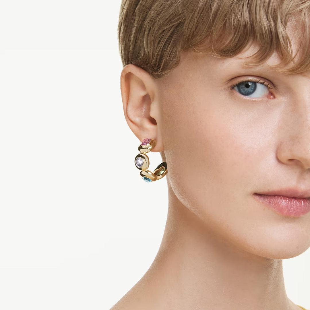 Swarovski Gema Kreolen Verschiedene Schliffe Mehrfarbig Goldlegierungsschicht - 5737444